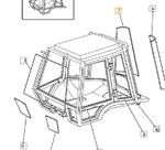 фото Стекло кабины угловое левое (ст. мод) на jcb 3cx и jcb 4cx 827/20261