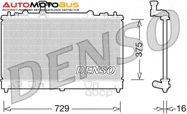 Фото Радиатор 729×375 Denso DRM44028