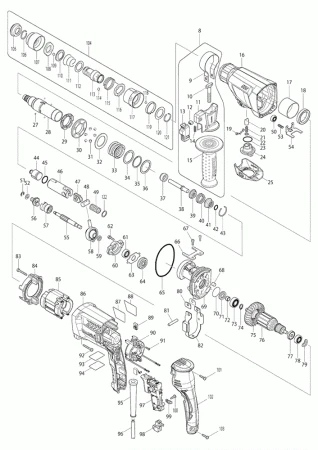 Фото Makita Самокл. картонная этикетка перфоратор Makita HR2611FТ рис.( 93)