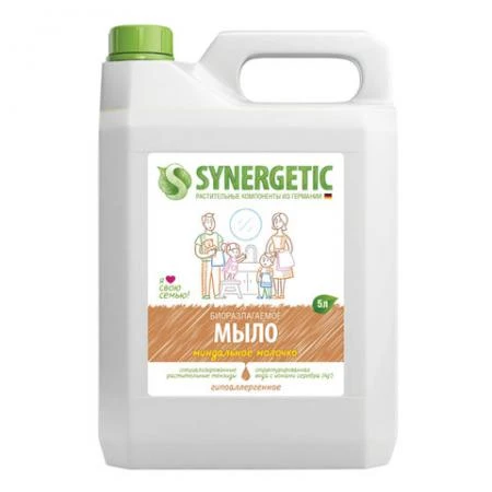 Фото Мыло жидкое 5 л SYNERGETIC "Миндальное молочко"