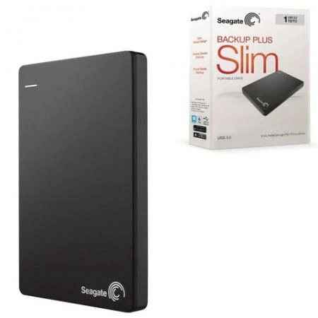 Фото Диск жесткий внешний SEAGATE Backup Plus Slim, 1TB, USB 3.0/2.0, черный