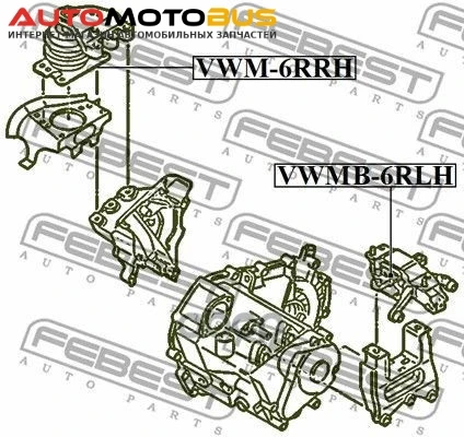 Фото Сайлентблок Febest VWMB6RLH