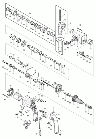 Фото Makita Плоская шайба 24 для HR2450FT/ перфоратор Makita HR2811FT рис.( 146)