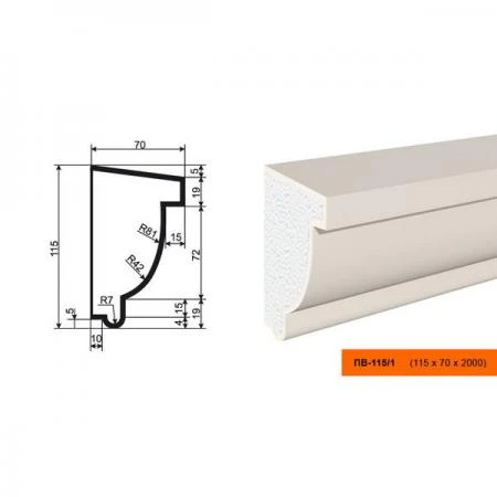 Фото Подоконник ПВ-115/1 (ПС-102)
