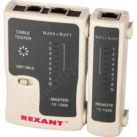 Фото Тестер кабеля RJ-45+RJ-11 HT-C004 TL-468 REXANT 12-1006