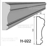 фото Декоративные элементы лепнины - фасадный декор наличник Н-022 на окна из пенопласта