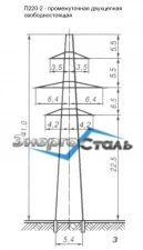 Фото Промежуточные опоры ЛЭП П220-2
