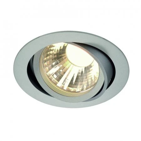 Фото NEW TRIA LED DISK светильник встраиваемый с Fortimo LED 12Вт, 2700K, 800lm, 60°, серебристый | 113594 SLV