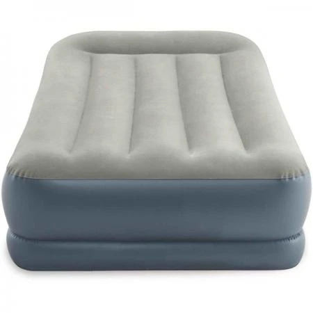 Фото Односпальная надувная кровать Intex 64116 "Pillow Rest Mid-Rise Airbed" + насос (191х99х30см)