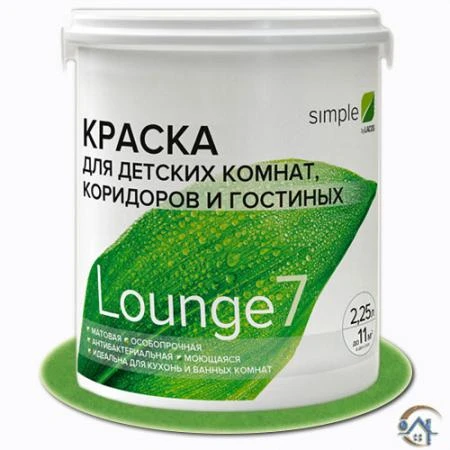 Фото Краска Vincent Decor Simple Lounge 7 База А для стен и потолков, 2,25 л.