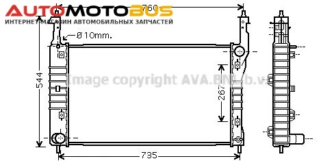 Фото Радиатор охлаждения двигателя AVA QUALITY COOLING OLA2432