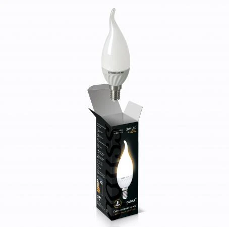 Фото Лампа Gauss LED Candle Tailed Crystal Clear E14 4W 2700K