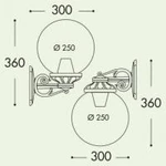 фото None Уличный Светильник FUMAGALLI BISSO/G250. Белый. Прозрачный