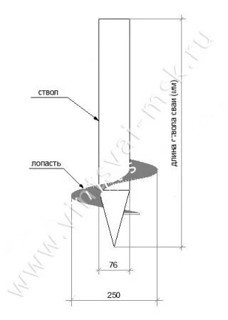 Фото Винтовая свая МВО 76