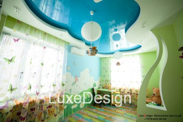 Фото Европейские натяжные потолки в детской LuxeDesign