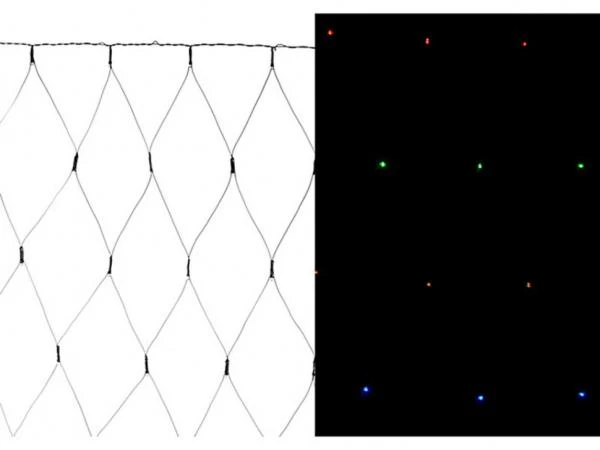 Фото Электрогирлянда со светодиодами-сеть 90х140 см 220в 88 led цвет мульти