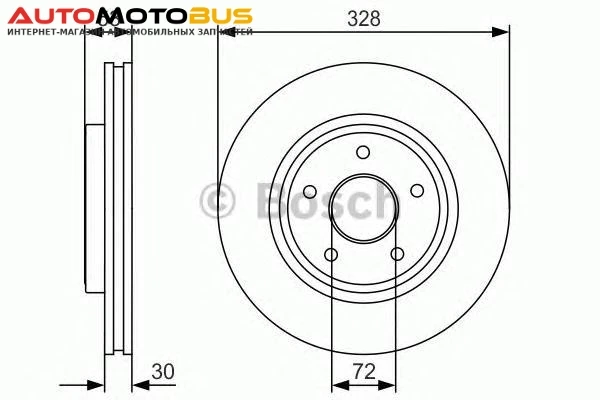 Фото Диск тормозной Bosch 0986479R48