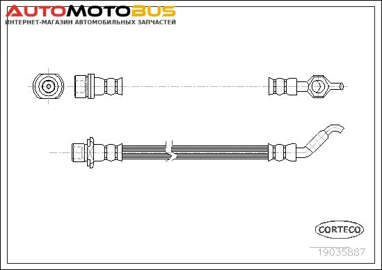 Фото Шланг тормозной CORTECO 19035887