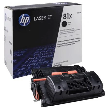 Фото Картридж лазерный HP (CF281X) LaserJet M605/M606/M630 и другие, №81X, оригинальный, увеличенный ресурс 25000 стр.