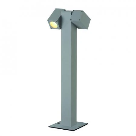 Фото CUBIC PATHLIGHT T-TYPE садовый светильник IP44 для 2-х ламп GU10 по 25Вт макс., серебристый | 232564 SLV