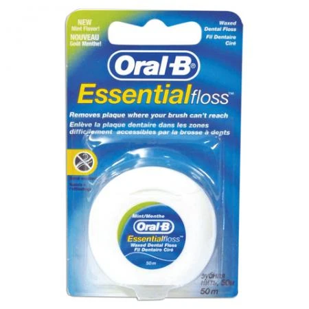 Фото Зубная нить, 50 м, ORAL-B (Орал-Би) Essential floss, мятная