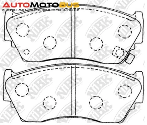 Фото Комплект тормозных дисковых колодок NiBK PN2226