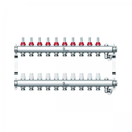 Фото Коллектор в сборе с расходомерами на 10 выходов Wester нержавейка