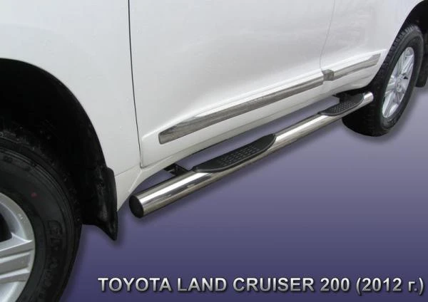 Фото Slitkoff Защита порогов d76 с проступью Toyota Land Cruiser 200 2012