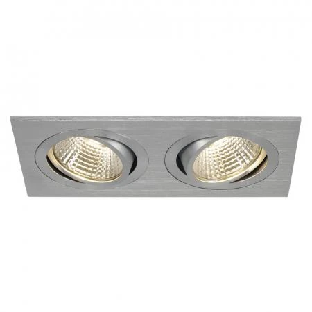 Фото NEW TRIA LED 2 SQUARE SET, свет-к с COBLED 2х 6.2Вт, 3000K, 38°, 1200lm, с блоком питания, алюминий | 113926 SLV