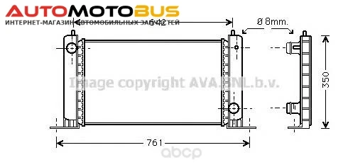 Фото Радиатор охлаждения двигателя Ava FT2251