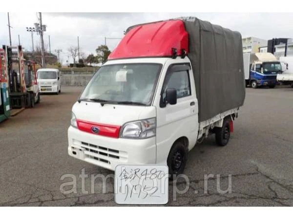 Фото Микрогрузовик SUBARU SAMBAR Truck кузов S211J тент бортовой гв 2014 4wd пробег 123 т.км белый