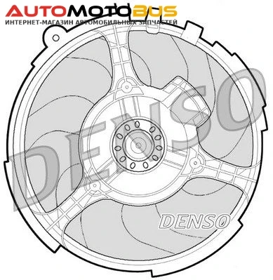 Фото Вентилятор охлаждения двигателя DENSO DER09060