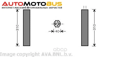 Фото Радиатор кондиционера автомобильный Ava VWD073