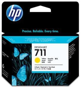 Фото Расходные материалы HP 711 3-Pack 29-ml Yellow Ink Cartridge