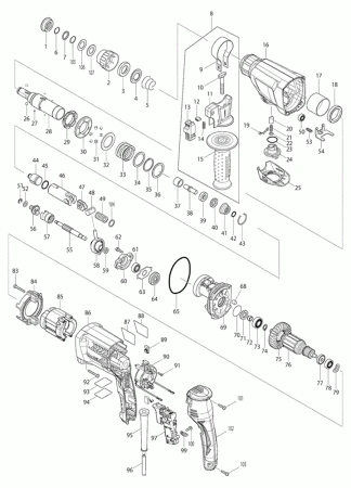 Фото Makita Самокл. картонная этикетка перфоратор Makita HR2610 рис.( 93)