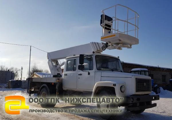 Фото Автовышка телескопическая 18 метров на шасси ГАЗ 33098 (двухрядная кабина)