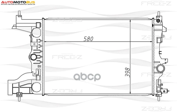 Фото Радиатор системы охлаждения FREE-Z KK0165