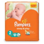 фото Подгузники PAMPERS (Памперс) "Sleep&amp;Play", размер 2 (3-6 кг), 88 шт.