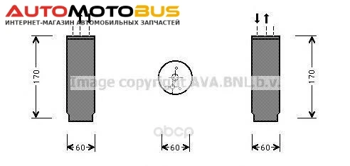 Фото Радиатор кондиционера автомобильный Ava CRD073