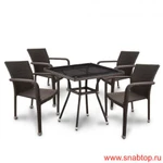 фото Комплект плетеной мебели T283BNT-W2390/Y2001B-W53 Brown 4Pcs