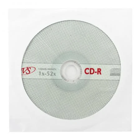 Фото Диск CD-R VS, 700 Mb, 52х, бумажный конверт