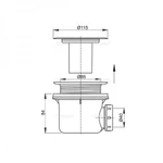 фото Сифон для душевого поддона AlcaPlast A48 с нержавеющей peшeткой