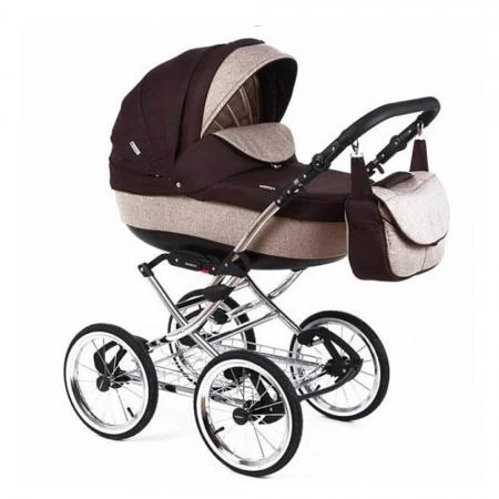 Фото Коляска 2 в 1 BeBe-mobile Santana 600k коричневая с бежевым