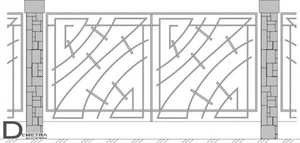 Фото Кованый забор З-003 (кв.м)