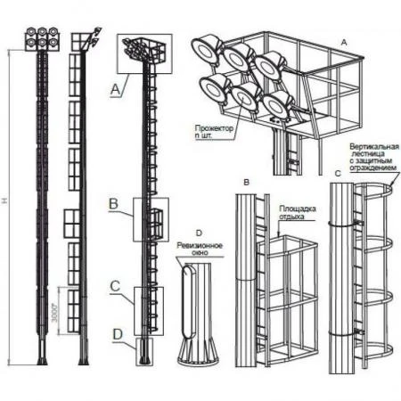 Фото Прожекторная мачта ВС