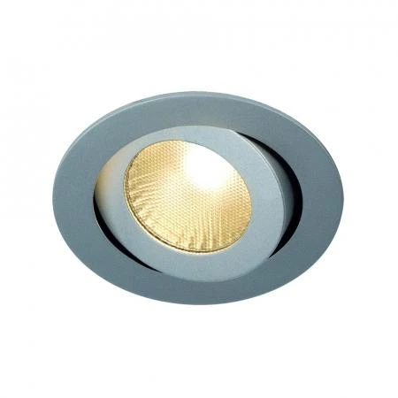 Фото BOOST TURNO 9W светодиодный точечный светильник встраиваемый с COB LED 9Вт, 3000К, 640lm, 30°,500mA, серебристый | 160624 SLV