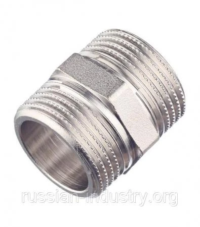 Фото Ниппель (бочонок) Stout 3/4" нар(ш) х 3/4" нар(ш)