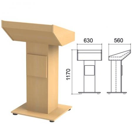 Фото Трибуна напольная "Монолит", 630х560х1170 мм, цвет бук бавария