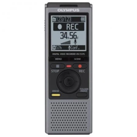 Фото Диктофон OLYMPUS VN-731PC, 2 Gb, WMA, время записи 790 ч, серый