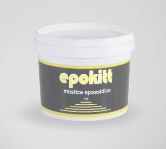 Фото Эпоксидная мастика двухкомпонентная А+В (whiteglass) Tixo Epokitt Epoxy Mastic прозрачно-молочный 2,25кг